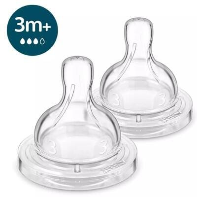 Соска силіконова Philips Avent Anti-Colic SCY763/02, середній потік, від 3 місяців, 2 шт