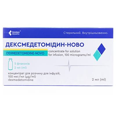 Дексмедетомідин-Ново концентрат для р-ну д/інф. 100 мкг/мл по 2 мл №5 у флак.