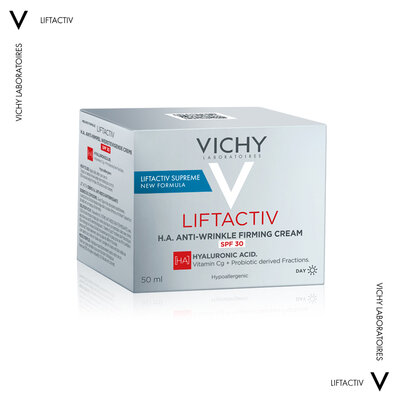 Крем для обличчя Vichy LiftActiv H.A. SPF30 антивіковий тривалої дії корекція зморшок та пружність, для всіх типів шкіри, 50 мл