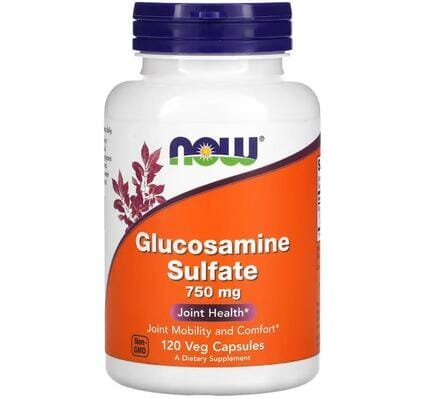 Глюкозамін сульфат NOW Glucosamine Sulfate 750 мг вег. капсули №120