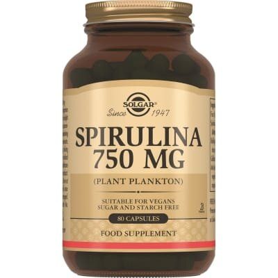 Спіруліна Solgar Spirulina 750 мг капсули №80