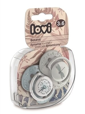 Пустушка силіконова Lovi Botanic динамічна, 22/870boy, 3-6 місяці, 2 шт