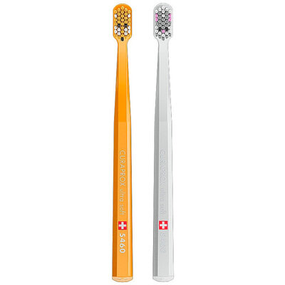 Набір зубних щіток Curaprox CS 5460 Ultrasoft Duo Fox And Bunny Edition 2024 ультрам’які, 2 штуки