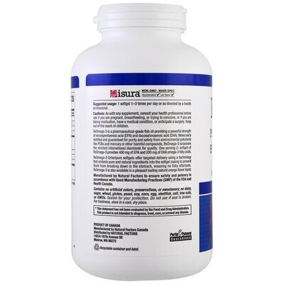 Риб'ячий жир Омега 3 Natural Factors Rx Omega-3, 240 капсул