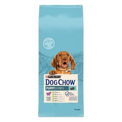 Корм сухий для цуценят Purina Dog Chow Puppy Lamb зі смаком ягняти, 14 кг