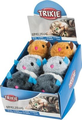 Іграшка для котів Trixie 4089 Миша хутряна вібруюча 7-10 см 1 штука