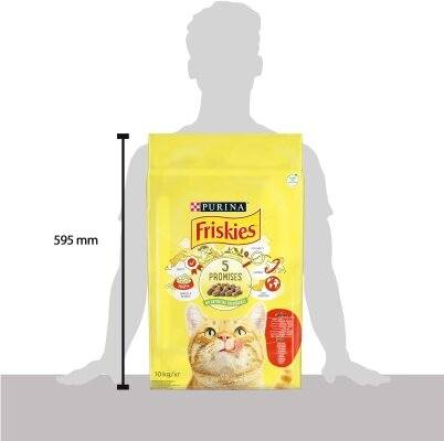 Корм сухий для кішок Purina Friskies з яловичиною, куркою і овочами, 10 кг