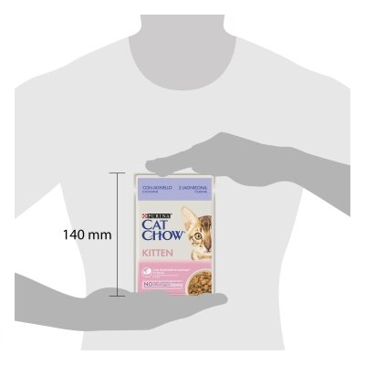 Корм вологий для кошенят Purina Cat Chow Kitten шматочки в підливі з ягнятком та цукіні, 85 г