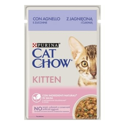 Корм вологий для кошенят Purina Cat Chow Kitten шматочки в підливі з ягнятком та цукіні, 85 г
