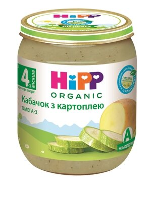 Пюре овочеве HiPP Кабачок з картоплею з 4 місяців,125 г