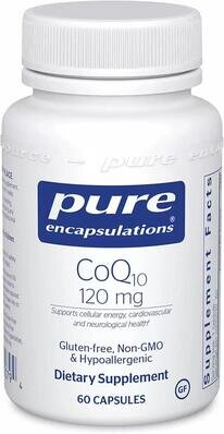 Коензим Q10 Pure Encapsulations CoQ10 120 мг, 60 капсул