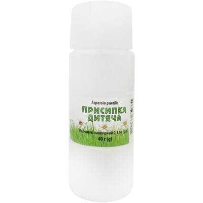 Присипка дитяча порошок н/ш 0.1 г/г по 40 г у бан.