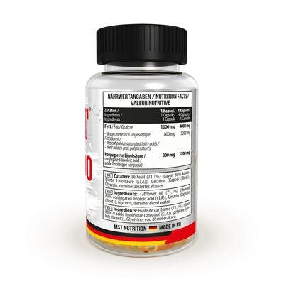 Кон'югована лінолева кислота MST Nutrition CLA 4000, 92 капсули