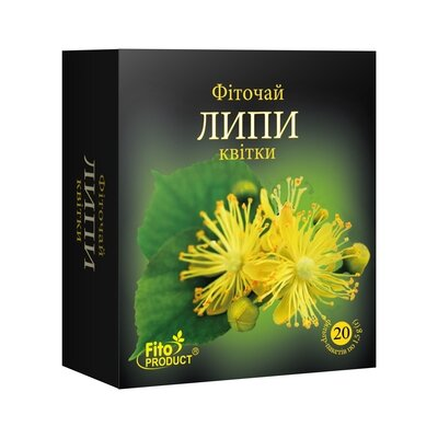 Фіточай Фітопродукт №19 Липи квітки для покращення імунітету та від застуди по 1.5 г №20 в філ.-пак.