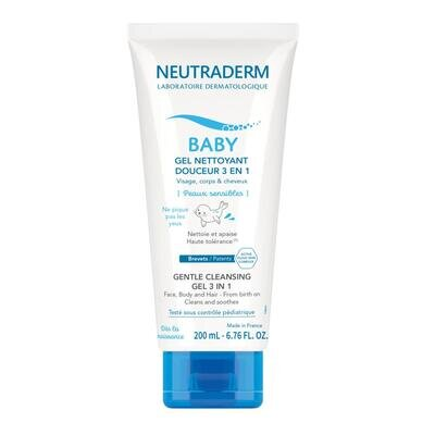 Гель дитячий Neutraderm Baby ніжний очищувальний 3 в 1, 200 мл