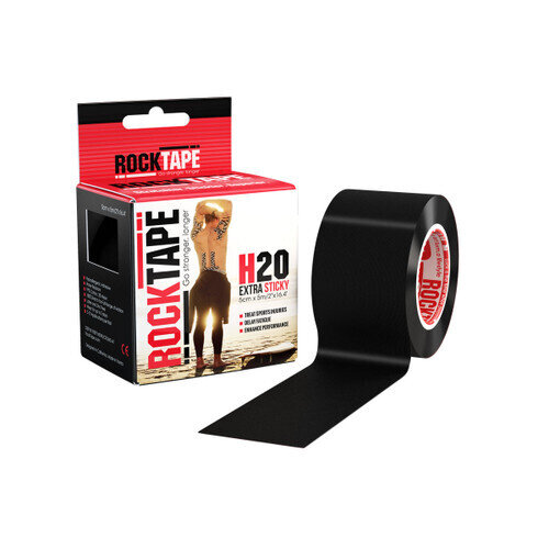 Кінезіо тейп RockTape H2O 5 см x 5 м, чорний