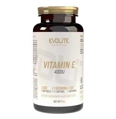 Вітамін Е Evolite Nutrition 400 МО Vitamin E, 100 м'яких капсул