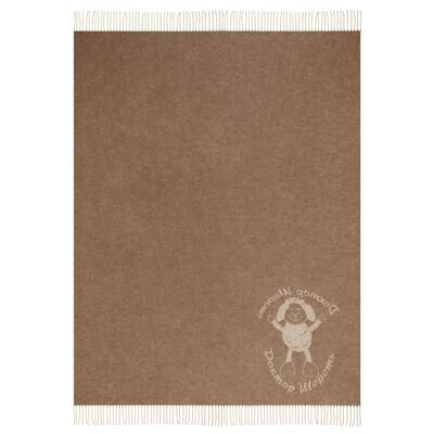 Плед Доктор Шерсть Camel з верблюжою шерстью з лого, розмір 185 х 140 см
