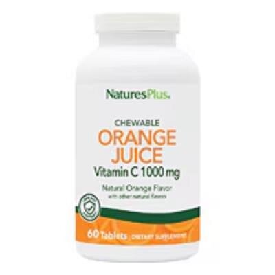 Вітамін С Nature's Plus Orange Juice Vitamin C 1000 мг жувальні таблетки №60