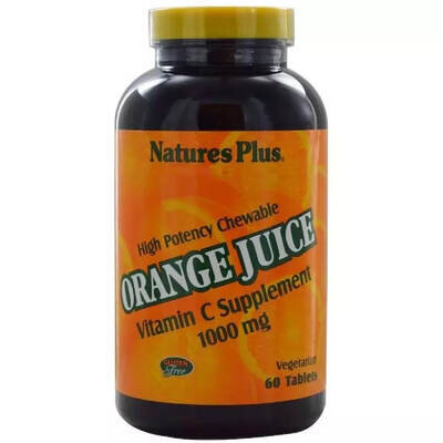 Вітамін С Nature's Plus Orange Juice Vitamin C 1000 мг жувальні таблетки №60