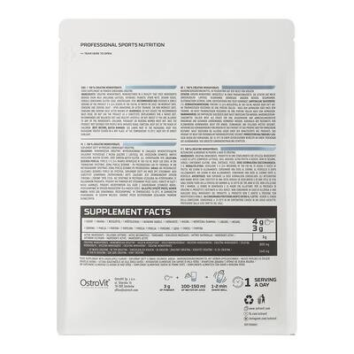 Креатин моногідрат OstroVit Creatine Monohydrate без смаку, 500 г