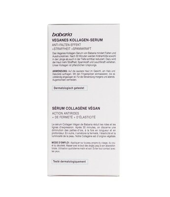 Сироватка для обличчя Babaria Collagen Vegan з рослинним колагеном, 30 мл
