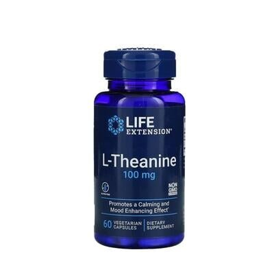 L-Теанін Life Extension L-Theanine 100 мг, 60 вегетеріанських капсул
