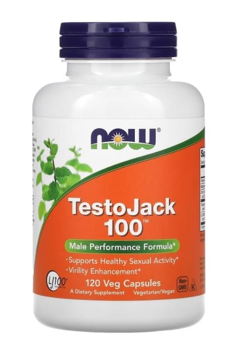 Тестостероновий бустер NOW TestoJack 100 капсули №120
