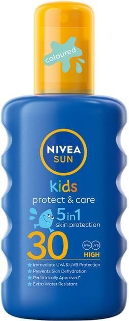 Спрей сонцезахисний Nivea Sun Kids SPF30 Захист та догляд дитячий (85403), 200 мл