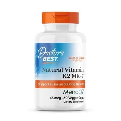 Вітамін К2 Doctor's Best Natural Vitamin K2 MK-7 with MenaQ7 45 мкг, 60 вегетаріанських капсул