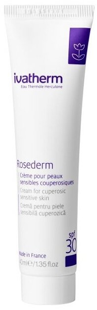 Крем для обличчя Ivatherm Rosederm SPF30 для шкіри схильної до почервоніння, 40 мл
