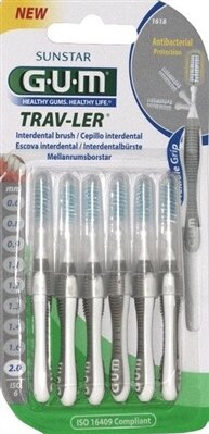 Інтердентальні щітки GUM TravLer, 2,0 мм, 6 шт