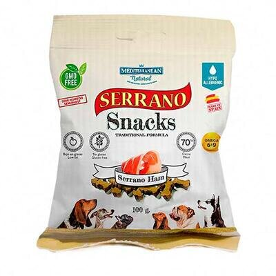 Ласощі для собак Mediterranean Natural Serrano Snacks з хамоном, 100 г