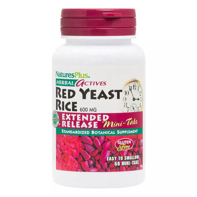 Червоний дріжджовий рис Nature's Plus Red Yeast Rice Herbal Actives 600 мг міні таблетки №60