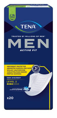 Прокладки урологічні для чоловіків Tena Men Active Fit Level 2, 20 штук