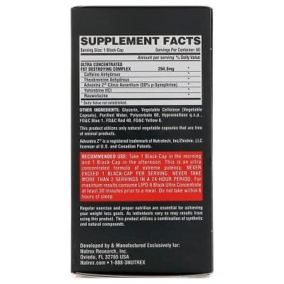 Жироспалювач Nutrex Research Lipo-6 Black Ultra Concentrate, 60 капсул