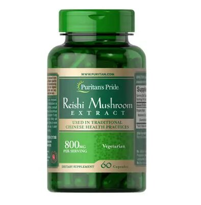 Екстракт грибів Рейші Puritan's Pride Reishi Mushroom Extract 800 мг, 60 капсул