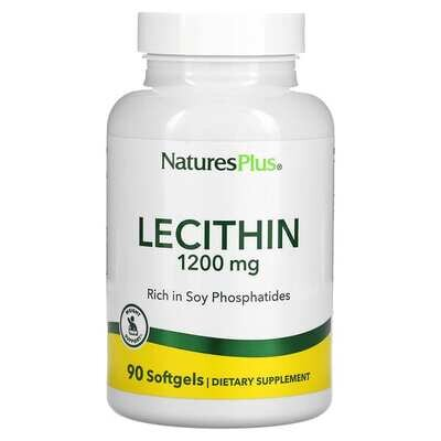 Лецитин із сої Nature's Plus Soy Lecithin 1200 мг, 90 таблеток