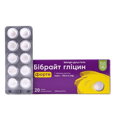 Бібрайт гліцин форте Baum Pharm таблетки №20