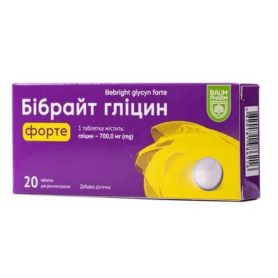 Бібрайт гліцин форте Baum Pharm таблетки №20