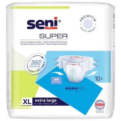 Підгузки для дорослих Seni Super extra large, розмір XL, 10 штук