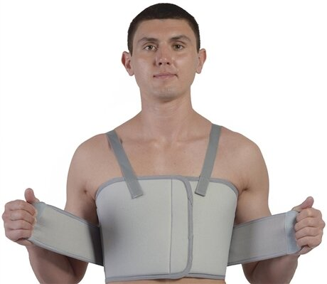 Бандаж післяопераційний Алком 2028 торакальний чоловічий, колір бежевий, розмір 5
