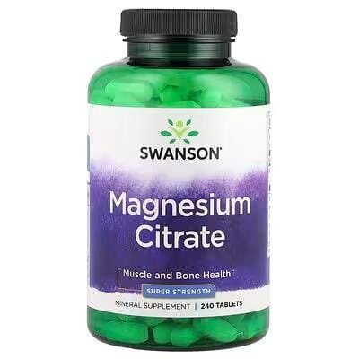 Магній Цитрат Swanson Magnesium citrate, 240 таблеток