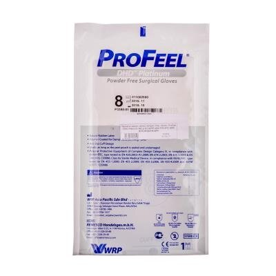 Рукавички хірургічні ProFeel DHD Platinum латексні без пудри, розмір 8,0 стерильні, пара
