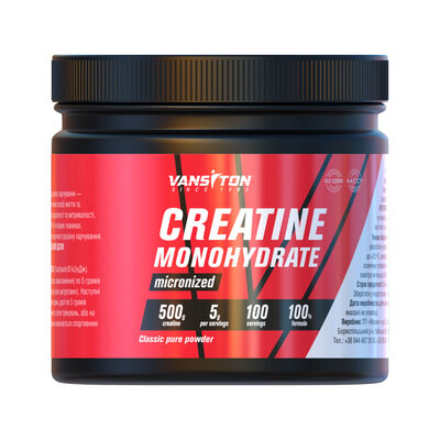 Креатин моногідрат Vansiton Creatine Monohydrate, 500 г
