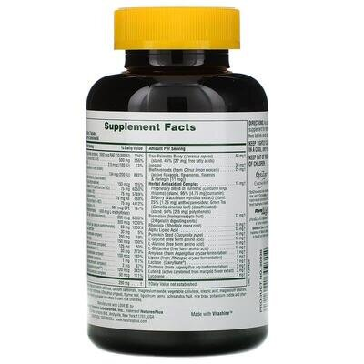 Мультивітаміни для чоловіків Nature's Plus Source of Life Men Multi-Vitamin and Mineral без заліза, 120 таблеток