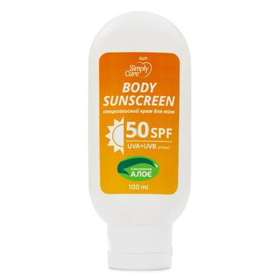 Крем для тіла сонцезахисний Simply Care SPF 50+, 100 мл