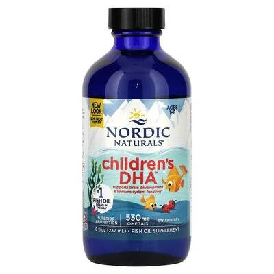 Риб'ячий жир для дітей Nordic Naturals Children's DHA 530 мг, полуниця, 237 мл