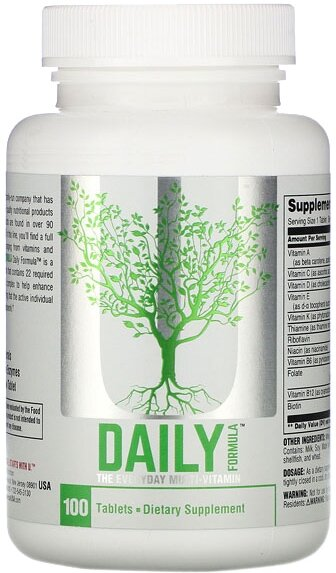 Вітаміни Universal Nutrition Daily Formula, 100 таблеток