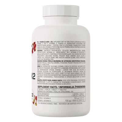 Вітаміни OstroVit Vitamin D3 4000 + K2, 100 таблеток